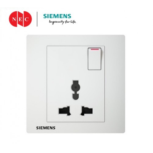 Siemens Relfa 13A 1Gang International  Switch Socket Outlet (White) (5UB1382-3PC01)
